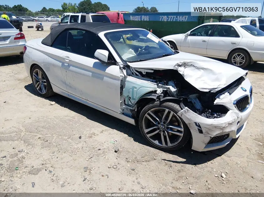 2016 BMW 228I VIN: WBA1K9C56GV710363 Lot: 45288729