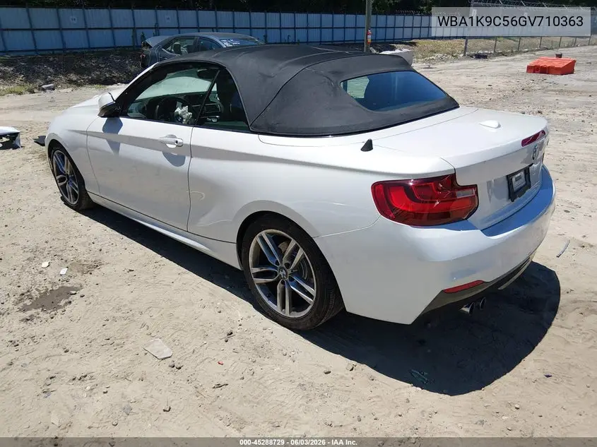 2016 BMW 228I VIN: WBA1K9C56GV710363 Lot: 45288729