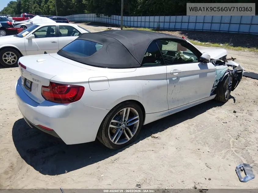 2016 BMW 228I VIN: WBA1K9C56GV710363 Lot: 45288729