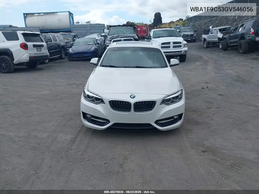 2016 BMW 228I VIN: WBA1F9C53GV546056 Lot: 45378530