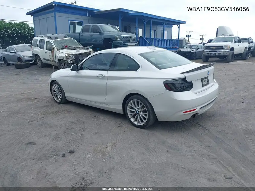 2016 BMW 228I VIN: WBA1F9C53GV546056 Lot: 45378530