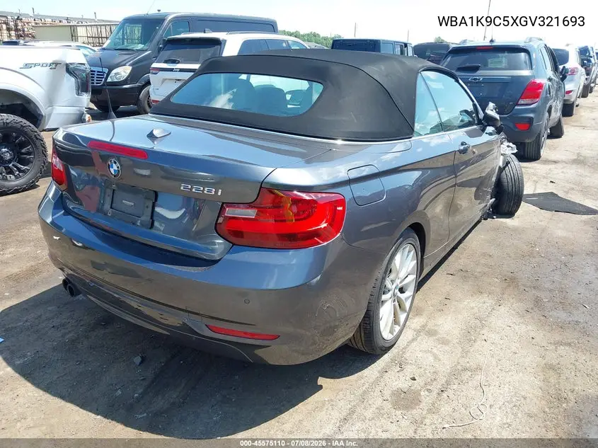 2016 BMW 228I VIN: WBA1K9C5XGV321693 Lot: 45575110