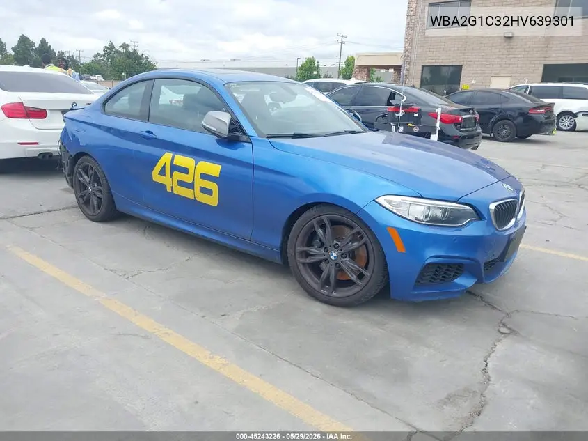 2017 BMW M240I VIN: WBA2G1C32HV639301 Lot: 45243226