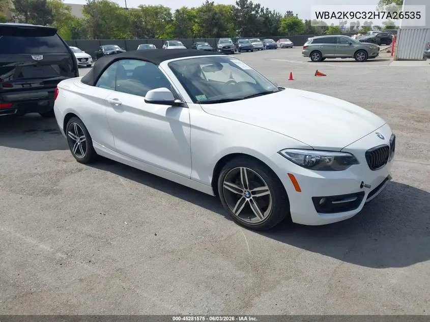 2017 BMW 230I VIN: WBA2K9C32H7A26535 Lot: 45281575