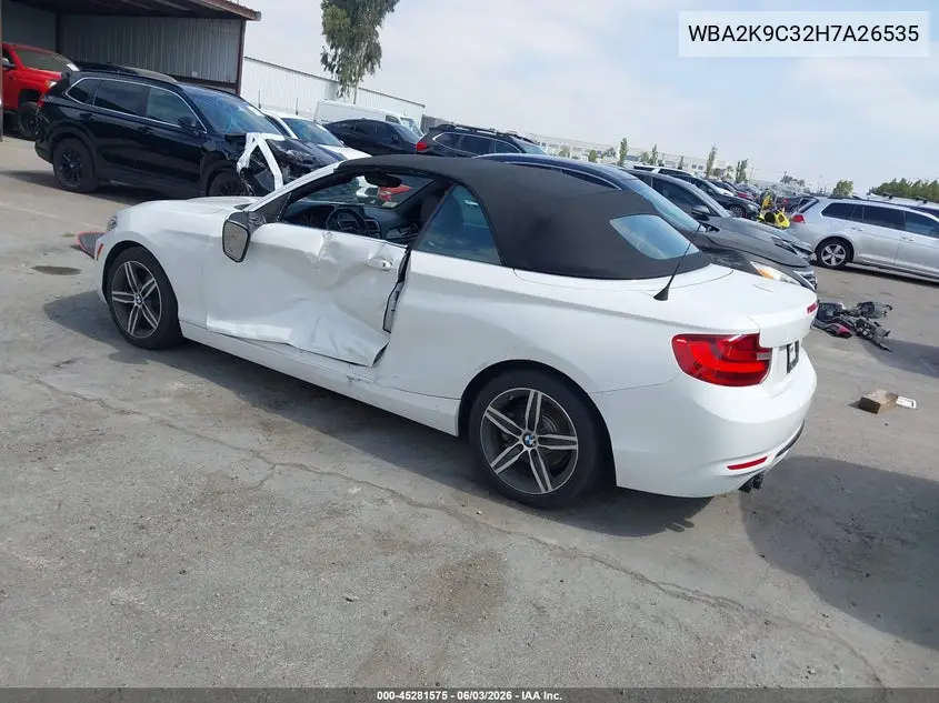 2017 BMW 230I VIN: WBA2K9C32H7A26535 Lot: 45281575