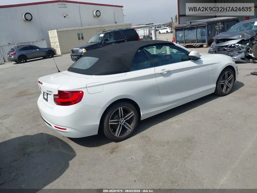 2017 BMW 230I VIN: WBA2K9C32H7A26535 Lot: 45281575
