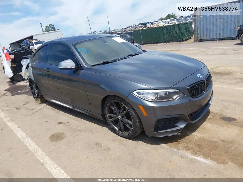 2017 BMW M240I VIN: WBA2G1C55HV638774 Lot: 45302094