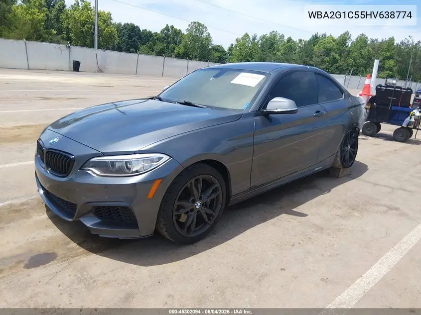 2017 BMW M240I VIN: WBA2G1C55HV638774 Lot: 45302094