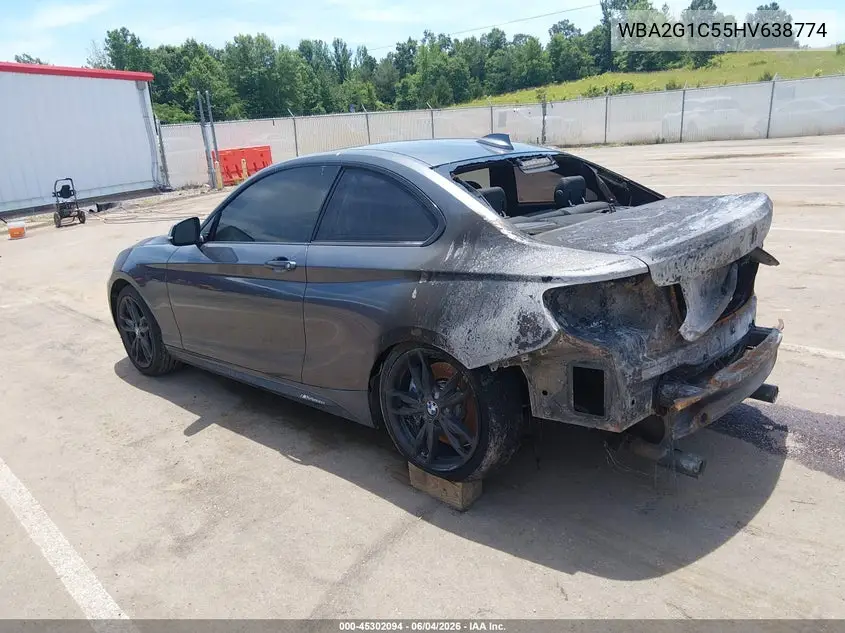 2017 BMW M240I VIN: WBA2G1C55HV638774 Lot: 45302094
