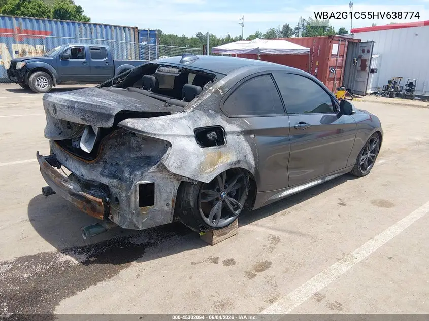 2017 BMW M240I VIN: WBA2G1C55HV638774 Lot: 45302094
