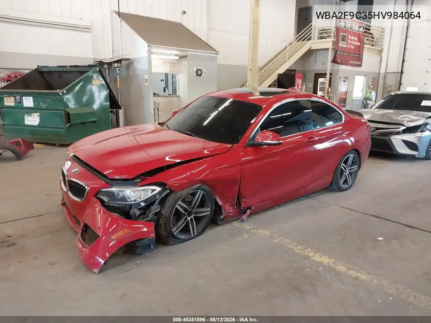 2017 BMW 230I VIN: WBA2F9C35HV984064 Lot: 45351896