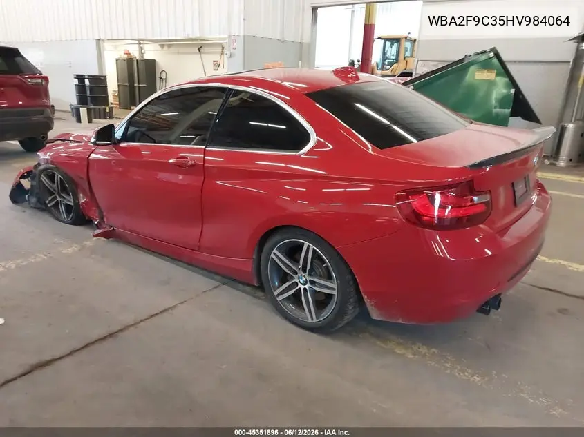 2017 BMW 230I VIN: WBA2F9C35HV984064 Lot: 45351896