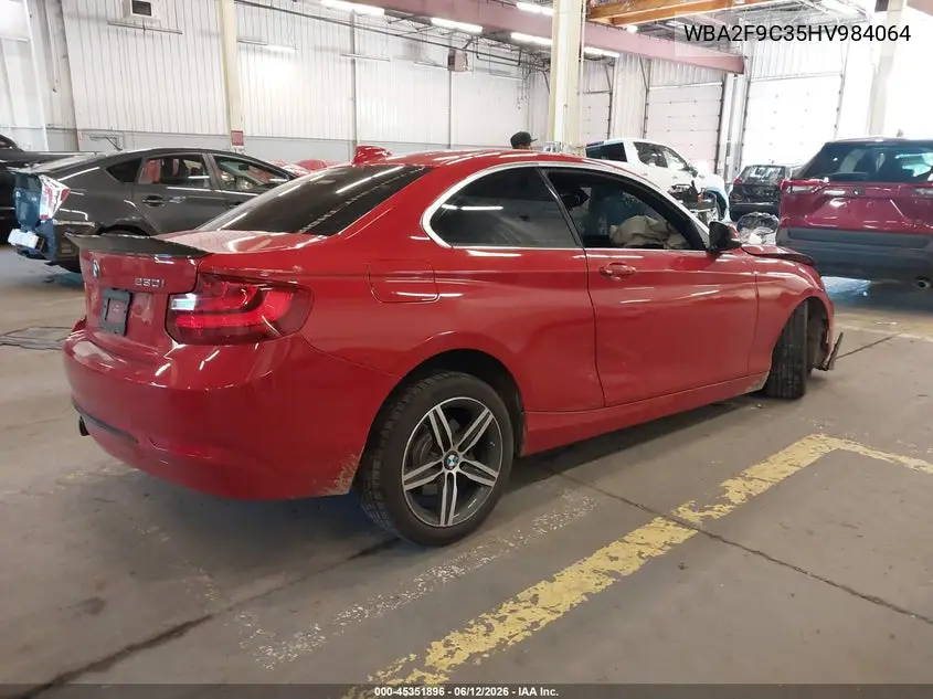 2017 BMW 230I VIN: WBA2F9C35HV984064 Lot: 45351896