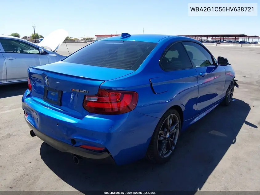 2017 BMW M240I VIN: WBA2G1C56HV638721 Lot: 45409335