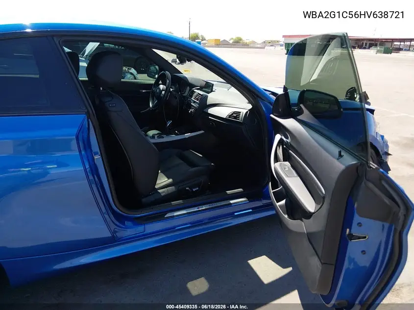 2017 BMW M240I VIN: WBA2G1C56HV638721 Lot: 45409335