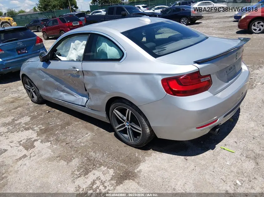 2017 BMW 230I VIN: WBA2F9C38HV664818 Lot: 45443880