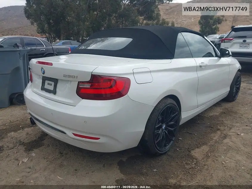2017 BMW 230I xDrive VIN: WBA2M9C3XHV717749 Lot: 45485111