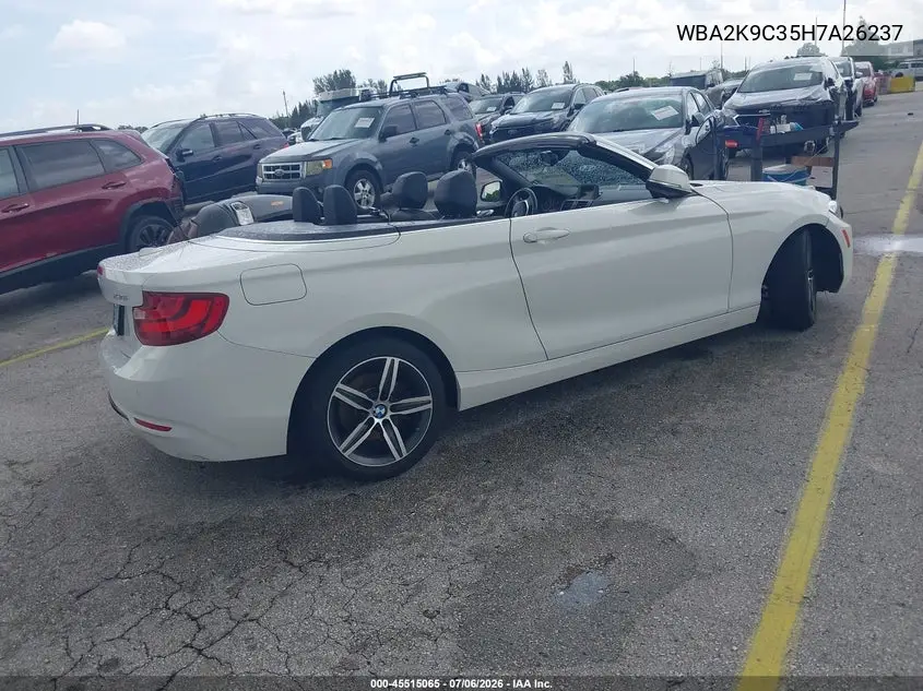 2017 BMW 230I VIN: WBA2K9C35H7A26237 Lot: 45515065