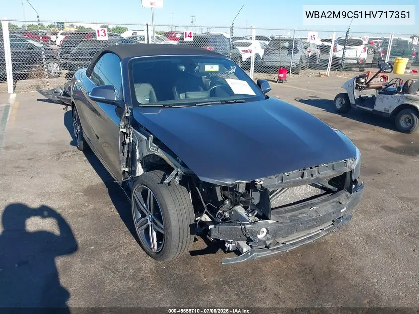 2017 BMW 230I xDrive VIN: WBA2M9C51HV717351 Lot: 45555710