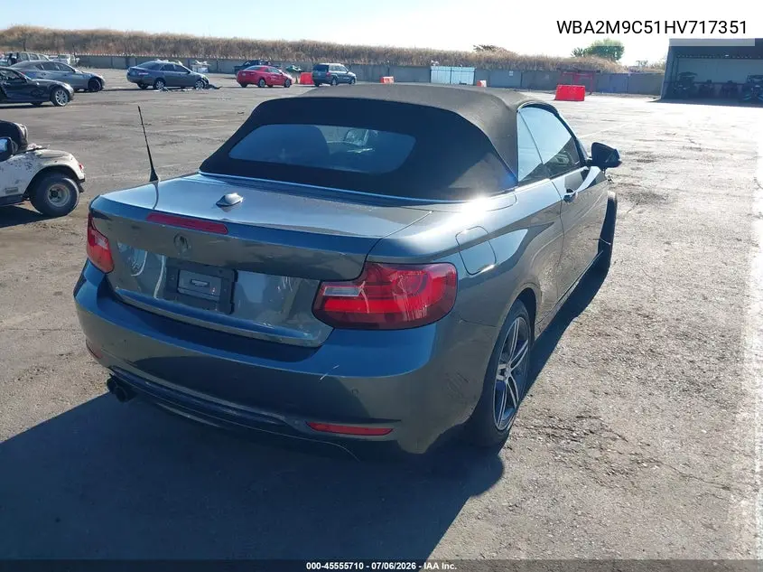 2017 BMW 230I xDrive VIN: WBA2M9C51HV717351 Lot: 45555710