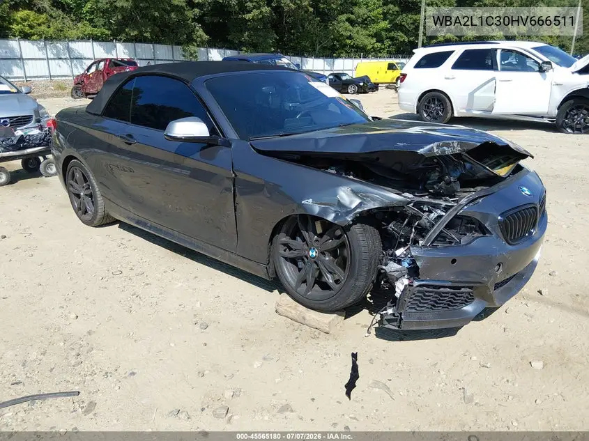 2017 BMW M240I VIN: WBA2L1C30HV666511 Lot: 45565180