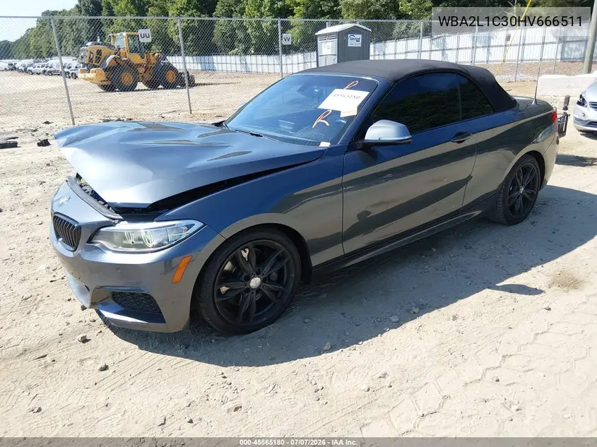 2017 BMW M240I VIN: WBA2L1C30HV666511 Lot: 45565180