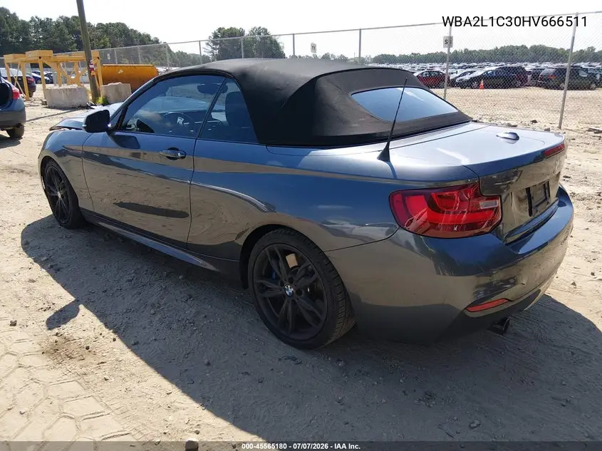 2017 BMW M240I VIN: WBA2L1C30HV666511 Lot: 45565180
