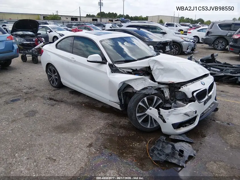 2018 BMW 230I VIN: WBA2J1C53JVB98550 Lot: 45383077