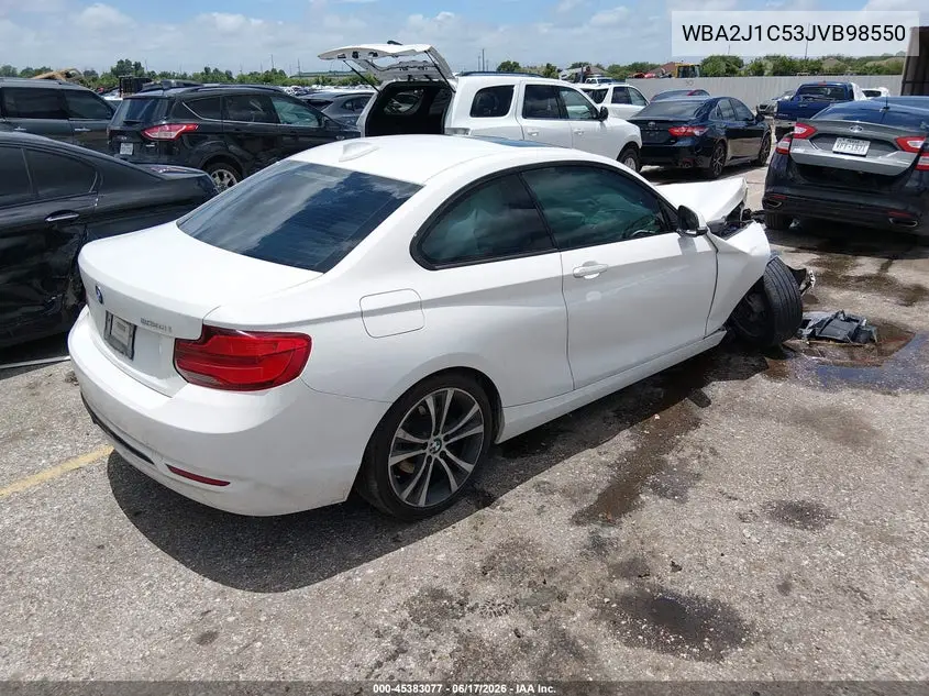 2018 BMW 230I VIN: WBA2J1C53JVB98550 Lot: 45383077