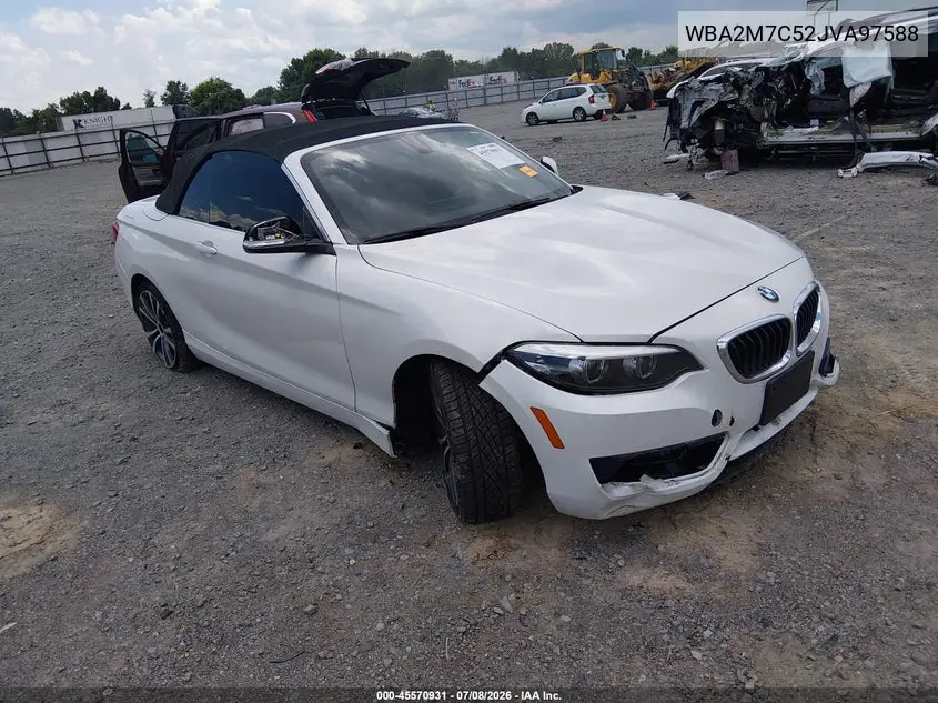 2018 BMW 230I VIN: WBA2M7C52JVA97588 Lot: 45570931