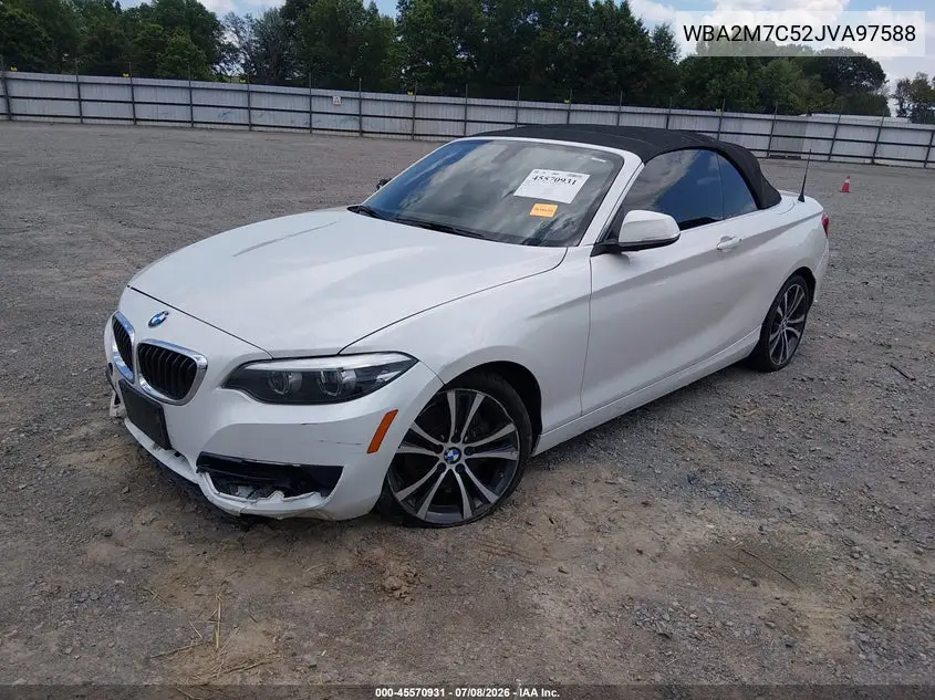 2018 BMW 230I VIN: WBA2M7C52JVA97588 Lot: 45570931