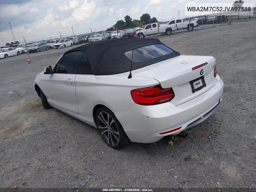2018 BMW 230I VIN: WBA2M7C52JVA97588 Lot: 45570931