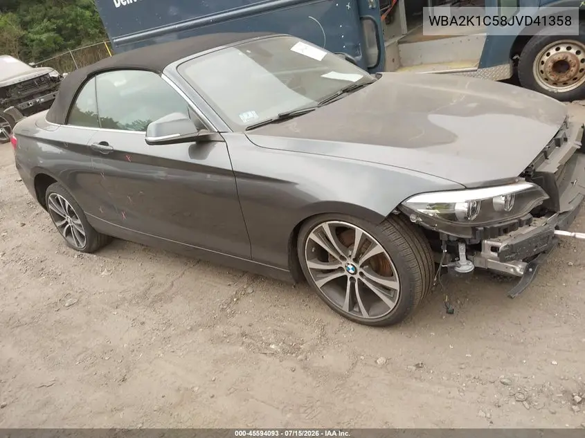 2018 BMW 230I xDrive VIN: WBA2K1C58JVD41358 Lot: 45594093