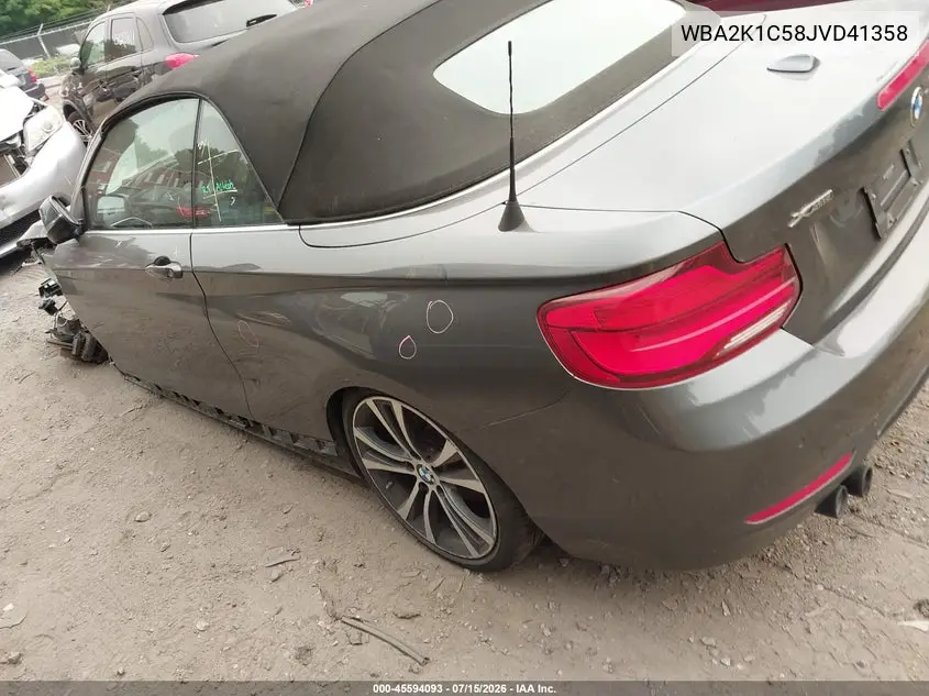 2018 BMW 230I xDrive VIN: WBA2K1C58JVD41358 Lot: 45594093