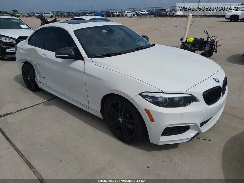 2018 BMW M240I VIN: WBA2J5C52JVC07472 Lot: 45610677