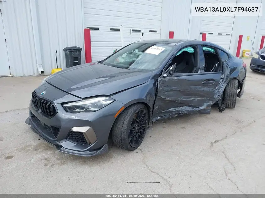 2020 BMW M235I Gran Coupe xDrive VIN: WBA13AL0XL7F94637 Lot: 45151704