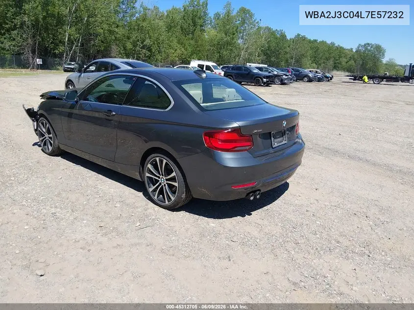 2020 BMW 230I xDrive VIN: WBA2J3C04L7E57232 Lot: 45312705