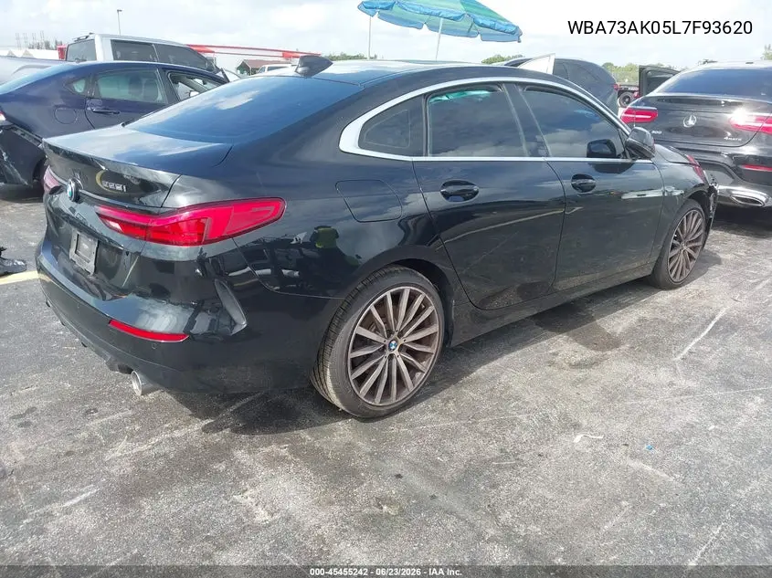 2020 BMW 228I Gran Coupe xDrive VIN: WBA73AK05L7F93620 Lot: 45455242
