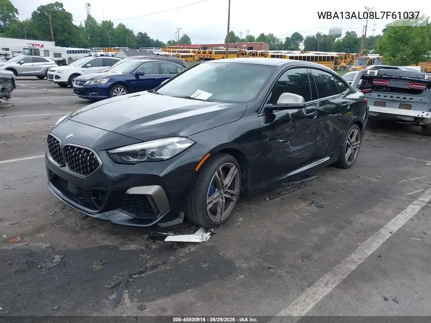 2020 BMW M235I Gran Coupe xDrive VIN: WBA13AL08L7F61037 Lot: 45500916