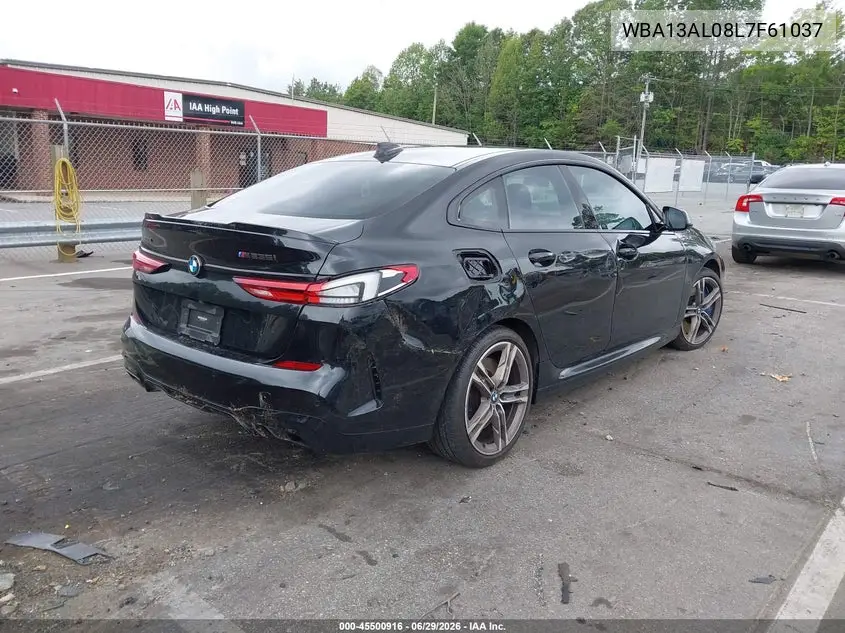 2020 BMW M235I Gran Coupe xDrive VIN: WBA13AL08L7F61037 Lot: 45500916
