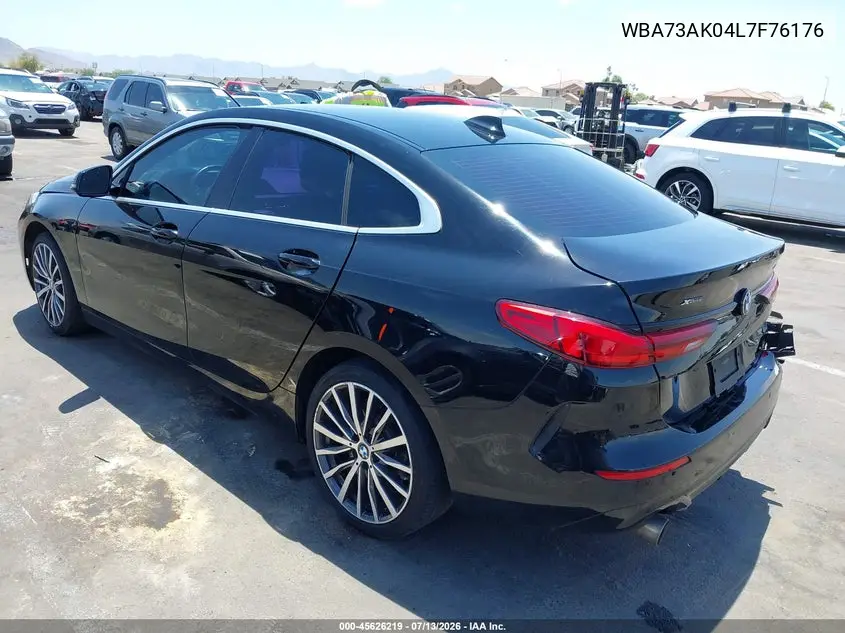 2020 BMW 228I Gran Coupe xDrive VIN: WBA73AK04L7F76176 Lot: 45626219