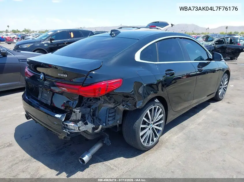 2020 BMW 228I Gran Coupe xDrive VIN: WBA73AK04L7F76176 Lot: 45626219
