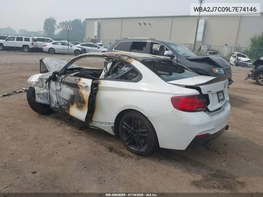 2020 BMW M240I xDrive VIN: WBA2J7C09L7E74146 Lot: 45639295