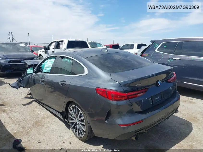 2021 BMW 228I Gran Coupe xDrive VIN: WBA73AK02M7G90369 Lot: 45125750