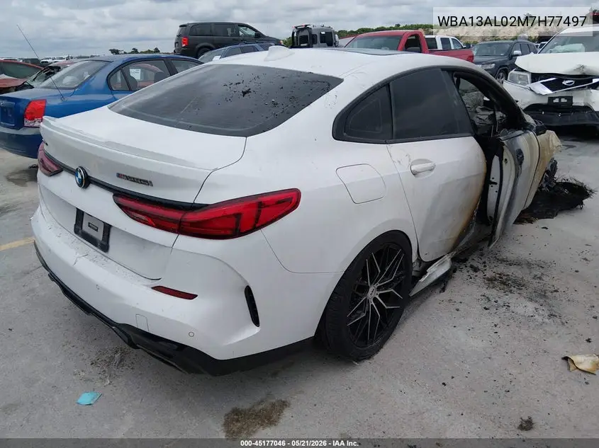 2021 BMW M235I Gran Coupe xDrive VIN: WBA13AL02M7H77497 Lot: 45177046