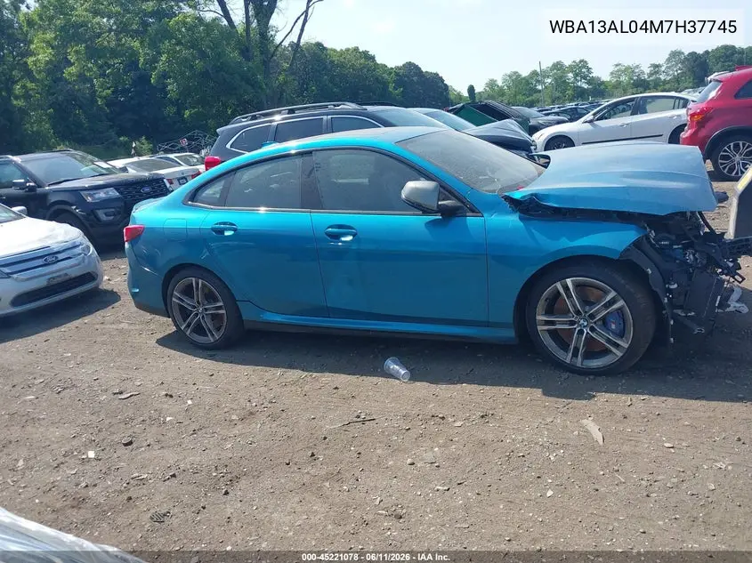 2021 BMW M235I Gran Coupe xDrive VIN: WBA13AL04M7H37745 Lot: 45221078