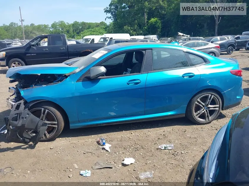 2021 BMW M235I Gran Coupe xDrive VIN: WBA13AL04M7H37745 Lot: 45221078