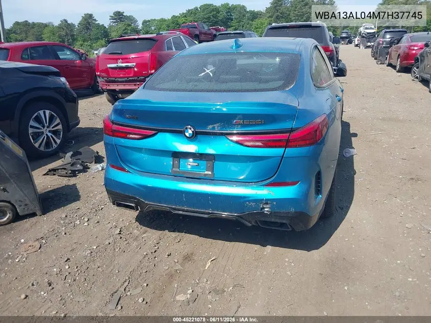 2021 BMW M235I Gran Coupe xDrive VIN: WBA13AL04M7H37745 Lot: 45221078