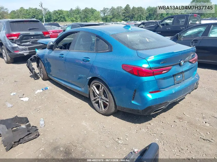 2021 BMW M235I Gran Coupe xDrive VIN: WBA13AL04M7H37745 Lot: 45221078