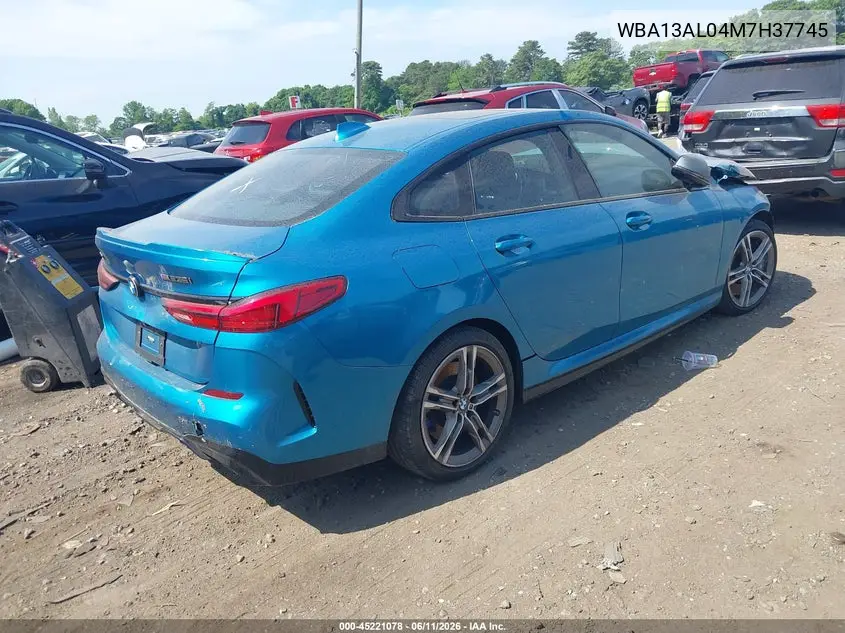 2021 BMW M235I Gran Coupe xDrive VIN: WBA13AL04M7H37745 Lot: 45221078